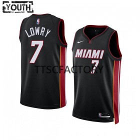 NBA Miami Heat Trikot Kyle Lowry 7 Nike 2022-23 Icon Edition Schwarz Swingman - Kinder